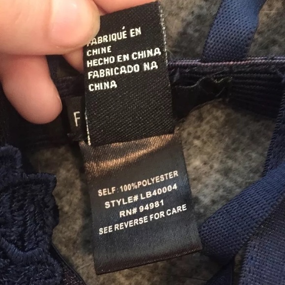 Forever 21 Navy Floral Bralette Size Small - Picture 3 of 4